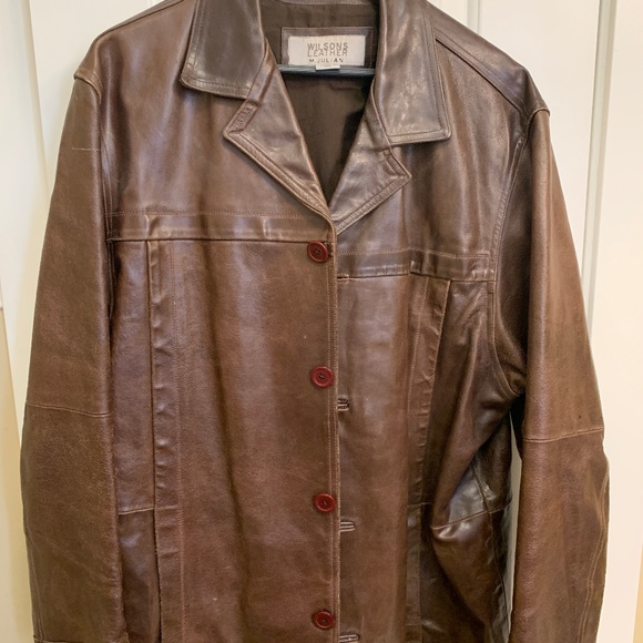 Wilsons Leather Other - MENS WILSONS DARK BROWN LEATHER JACKET SIZE XL